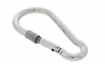Karabinerhaken Edelstahl AISI 316 poliert - mit Mutter - 14x180mm
