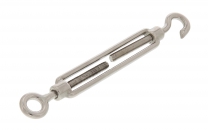 Spannschloss- Edelstahl - AISI 316 poliert DIN 1480 - Haken/Öse - 5mm