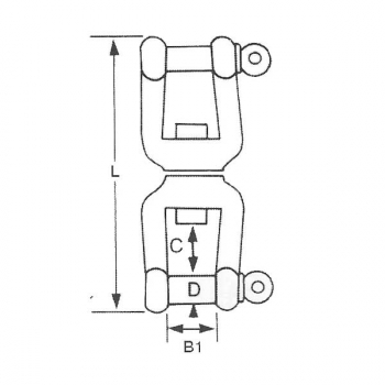 Wirbel - feuerverzinkt - Gabel/Gabel