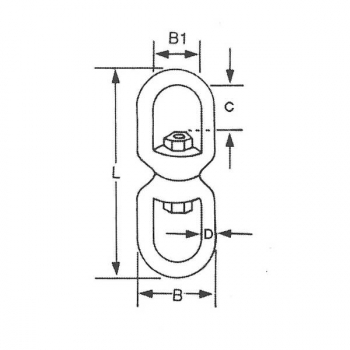 Wirbel - AISI 316  poliert - Auge/Auge