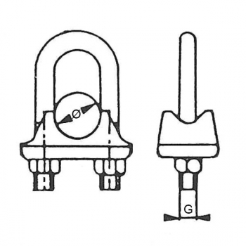 Bügel Drahtseilklemme - verzinkt - DIN741 - 12mm