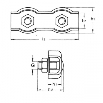 Drahtseilklemme "DUPLEX"  Edelstahl - 3mm