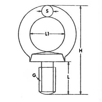 Ringschraube - verzinkt - DIN580 - M10