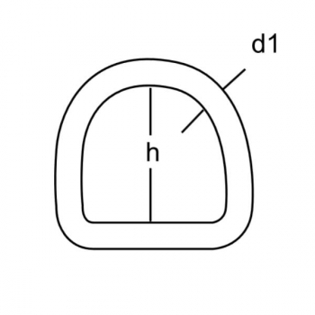 D-Ring Edelstahl AISI 316 poliert - 6x30