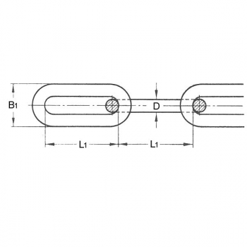 Langgliedkette - DIN763 - feuerverzinkt - 4mm