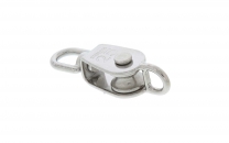 Mini 1-Scheiben Block - Edelstahl AISI304 - poliert - 25x10mm mit Hundsfott